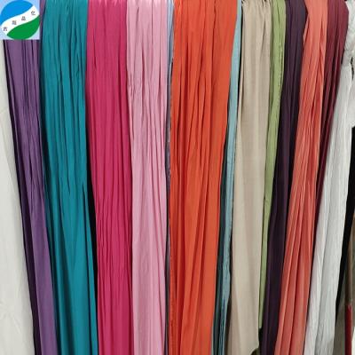 China Wholesale A Grade Tear-Resistant Rayon 45s Plain Dyed Viscous Fabric Cloth Solid Stock in Shaoxing for sale