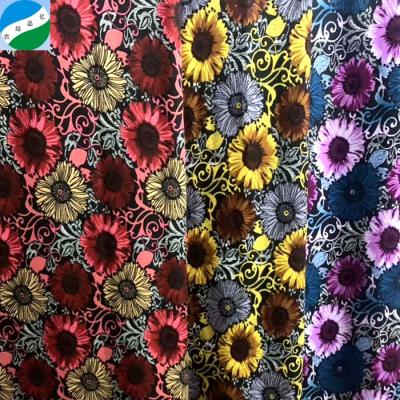 China Beautiful Stock Lot Of Design Shaoxing Rayon Print Organic Textile Woven Fabric For Garment for sale