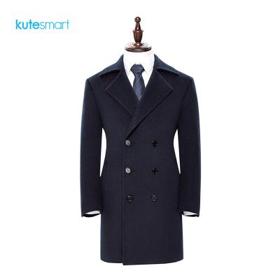 China Anti-Wrinkle Fashionable Mens Cashmere Overcoat Classic Wool Coat Autumn Winter Blend Coat Overcoat Long for sale