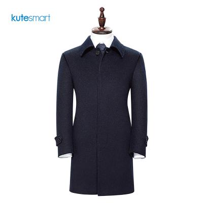 China Anti-wrinkle Factory Supply Coat Winter Mens Wool Long Coat Cashmere Overcoat for sale