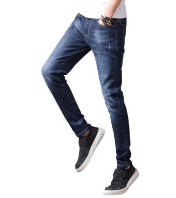 China High Quality Customized Plus Size Jeans Dark Blue Casual Soft Straight Denim For Man for sale