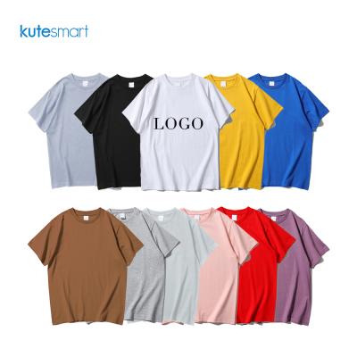 China Custom Anti-Wrinkle Logo Men Cotton T-shirt Printing Bulk Blank T-shirts Wholesale for sale