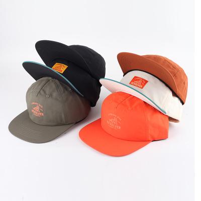 China Nylon 5 Joint Panel Custom Logo Camp Hat Camp Hat for sale