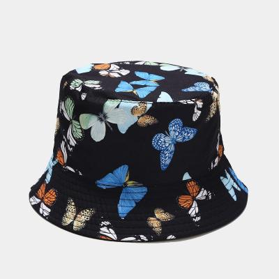 China double side 100% cotton flower print designer bucket hat summer bucket hats wholesale bucket hat azo free for sale