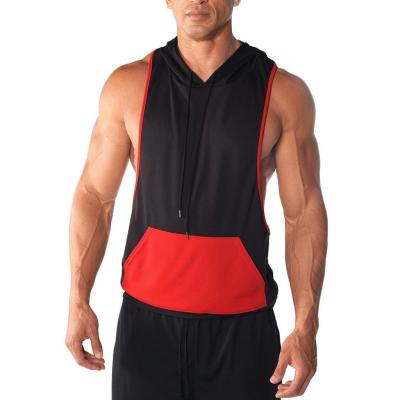 China Hot Sales QUICK DRY Sports Mens Tank Tops Running Street Wear Hooded Loose Tops for sale