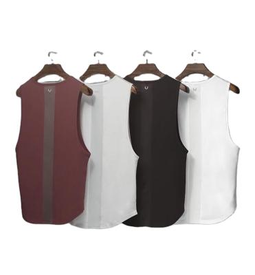 China Singlet QUICK DRY High Quality Seamless Loose Patchwork Men Tops Breathable Tank Tops for sale