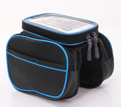 China Wholesale High Capacity Cycling Tube Tool Bag Large Capacity Phone Touch Screen Bicycle Front Bags Mobile Phone Bags for sale