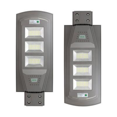 China Waterproof High Power Road/Street LED Lamp Outdoor Solar Street Light All-in-one Motion Sensor Lamp Waterproof Outdoor Light for sale