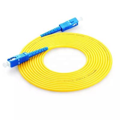 China Telecom Communication SC-SC Fiber Jumper 3 Meters Carrier-Grade UPC Single-Core Fiber Optic Cable for sale