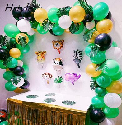 China Eco-friendly Balloon Arch Kit 100pcs Latex Balloons Decorating Strip Jungle Safari Theme Birthday Baby Shower Party Decorations SET566 for sale