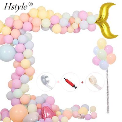 China 105 PCS Eco-friendly Colorful Mermaid Tail Balloons Latex Macaron Balloons For Birthday Wedding Mermaid Party Decorations SET585 for sale