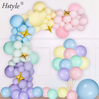 China Eco-Friendly Pastel Balloons 185 Pcs Assorted Latex Macaron Balloons Garland Kit For Baby Shower Wedding Birthday Party Supplies SET926 for sale