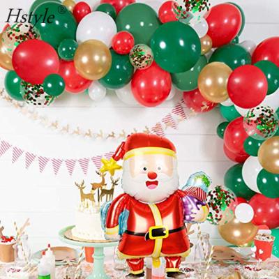 China Eco-friendly Arch Garland Merry Christmas 115pcs Balloon Kit with Santa Balloon for Christmas Party New Year Decorations SET614 for sale