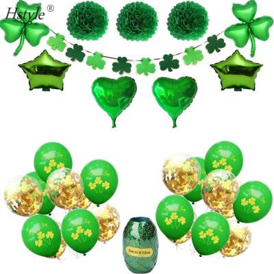 China St Patrick's Day Party Decoration Balloon Kit Irish Carnival Shamrock Banner Garland St Patrick's Day Eco-Friendly Gift ST662-1 for sale