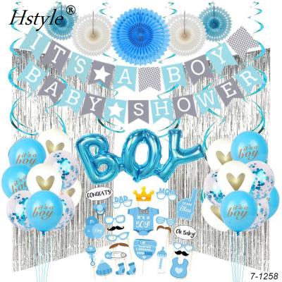 China Eco-Friendly It's A Boy Gender Reveal Banner Baby Shower Decoration Party Supplies Baby Shower Decor SET0302 for sale