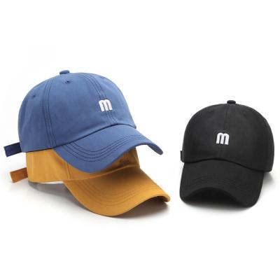 China Wholesale COMMON Fashion Simple Female Baseball Cap M Letter Embroidered Cap for sale