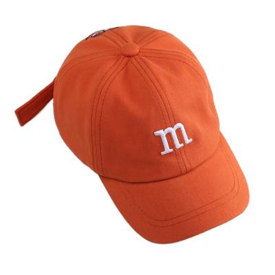 China M COMMON Letter Embroidered Baseball Cap Kids Hat For Baby Lovely Cotton Kids Hats Breathable Boy Girl Baseball Cap for sale