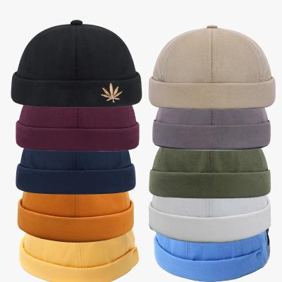 China COMMON Autumn and Winter Melon Hat Custom Sailor Hat Retro Brimless Owner Paragraph Corduroy Men's and Women's Short Baseball Cap for sale