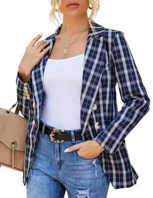 China Wholesale Autumn Spring Slim Casual Slim Women's Plaid Office Customs Ladies Office Customs OEM Long Sleeve Breathable Suit for sale