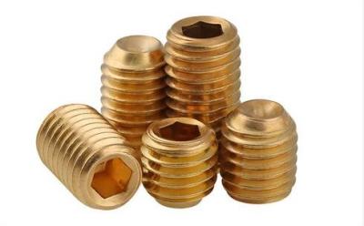 China Brass set screws Concave hex socket Chimi screws M3 M4 M5 M6 M8 M10 screw headless Top wire machine screw for sale