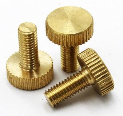 China Brass Stainless Steel Handle twist knurled Screws Flat Heads Copper Hand Screws Special Handle Bolts for sale