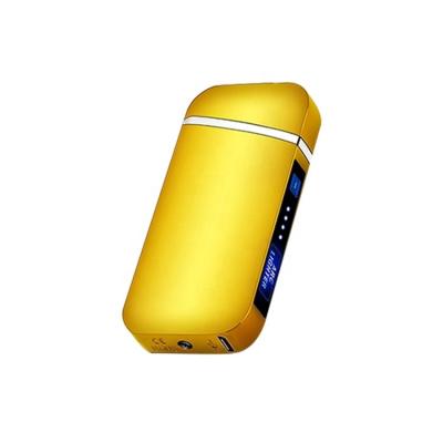 China No Charge Windproof Usb Logo Print Electric Torch Double Gas Arc Custom OEM Lighter for sale