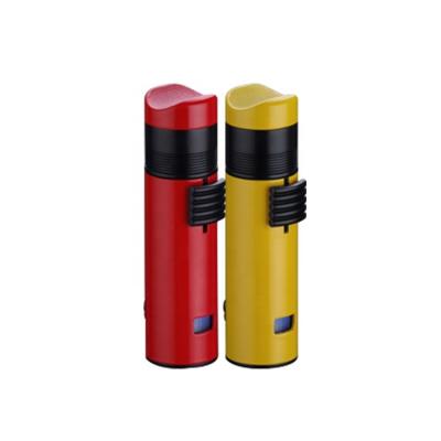 China Gas Classic 3 Flame Gas Cigar Refillable Table Jet Torch Lighter With Punch for sale