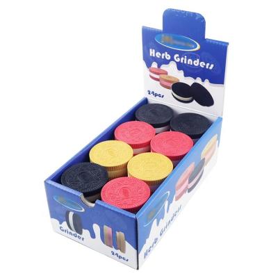 China Sharp Teeth 2 Layer 55mm Biodegradable Herbal Smoking Plastic Grinder For Tobacco for sale