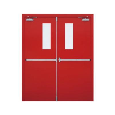 China New Style Double Leaf Safety Fire Exit Modern Listed Modern Metal Fire Rated Steel Door for sale