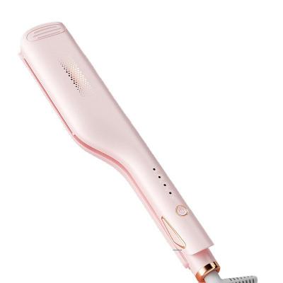 China Negative Ion Ceramic Pink White Hair Curler Big Wave Hotel Hair Curler Water Ripple Splint for sale