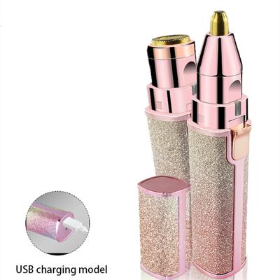 China ABS Mini Eyebrow Painless Lipstick Shaving Machine For Woman Hair Remover for sale