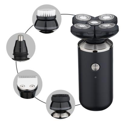 China 5 in 1 5 in 1 Massage Shaving Machine Electric Shaver Men Beard Grooming Kit USB Cleaning Refill for sale