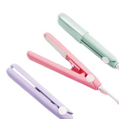 China Hotel Mini Flat Iron Hair Straightener for Women Dry Wet Hair Styling Tools Thermostatic Curly Handheld Hair Straightener 2 in 1 for sale