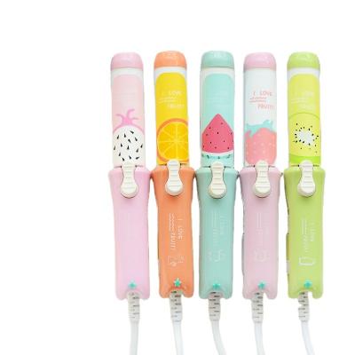 China Mini Mini Hair Straightener Curl 2 in 1 Hesitant Hair Curler Constant Temperature Cartoon Curling Iron for sale