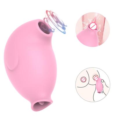 China Medical Silicone + ABS Rose Lady Red Silicone Suction Cup Sucker Tongue Vibrator Sex Clitoral Licking Toys for sale