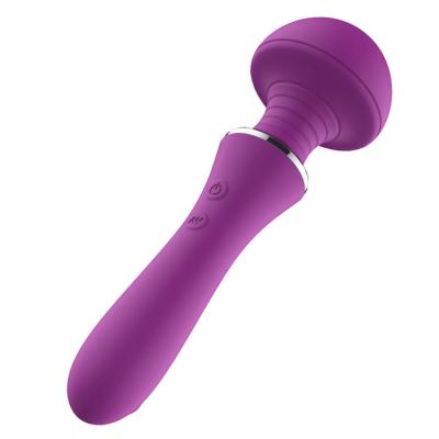 China Popular Silicone + ABS Medical Body Rechargeable Handheld Personal Massage For Women AV Rod Massager Vibrator for sale