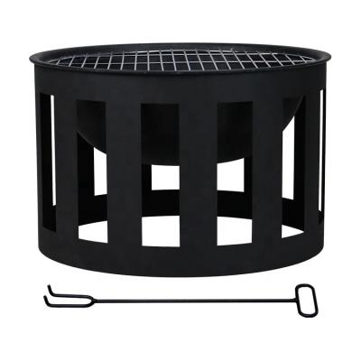 China Hearting Outdoor Portable Outdoor Metal Around Charcoal Fuel Heater Garden Wooden Mesh Fire Pit for sale