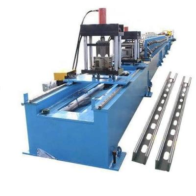 China Slotted Unistrut Channel Roll Forming Machine for sale