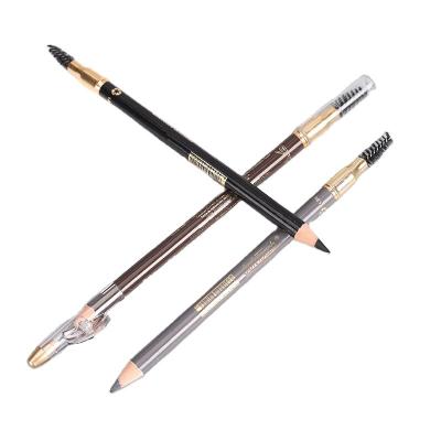 China Waterproof Wholesale Makeup Cosmetics Eye Fashion Black Thick Wooden Eyebrow Pencil for sale