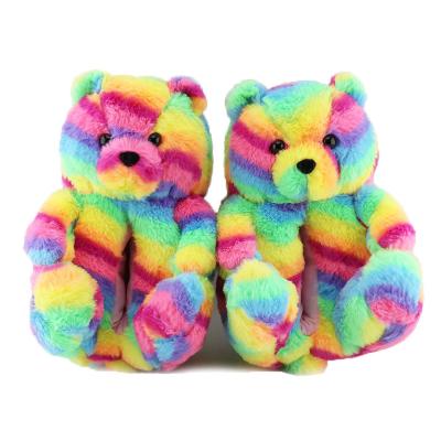 China 2021 fashion trend teddy bear slippers kids teddy bear slippers teddy bear slippers for women girls for sale