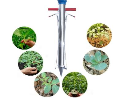 China Feature 7.6cm Eggplant Pepper Cabbage Seedling Machine Transplanter Machine Handheld Vegetable Seedling for sale