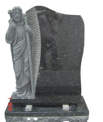 China American Polish Die With Sculpture Sanded Good Shepherd Staue Tombstone for sale