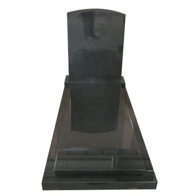 China European Style Headstone India Black Polish Single Granite SlabsTombstone for sale