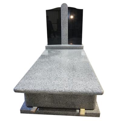 China Modern European Style With High Lever Joined Two Color Polished Cemetery Monuments for sale