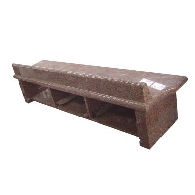 China Modern Outdoor Bench Cremation Bench in Red Granite Stone for sale