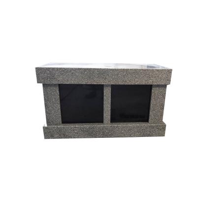 China China Granite Columbarium Gray With Black Doors Modern Tombstone Cremation Urn for sale