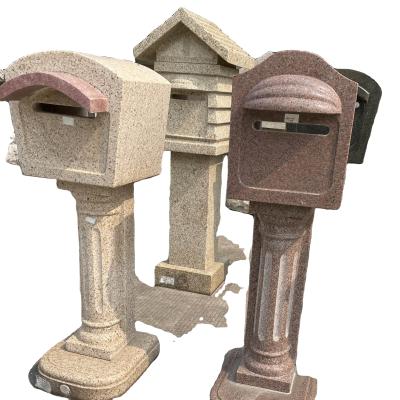 China Garden Modern Outdoor Decorative Granite Stone Mailbox for sale