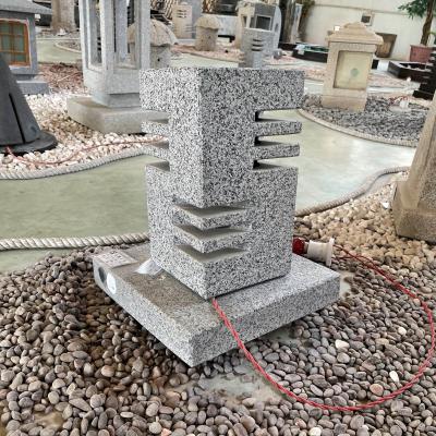 China Modern Outdoor Granite Stone Lantern For Graden Landscaping Monument Decorate for sale