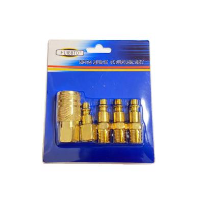 China Manufacturing Plant American 5pcs copper plating quick connect socket steel fittings for sale