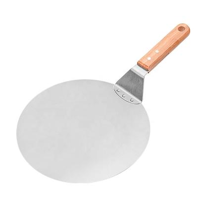 China Low MOQ High Quality 12 Inch Pizza Tool Stainless Steel Handle Aluminum Alloy Pizza Wood Skin Viable for sale